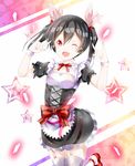  bad_id bad_pixiv_id black_hair bow dress garter_straps hair_bow hair_ribbon jewelry love_live! love_live!_school_idol_project lutecia_syndrome maid mogyutto_&quot;love&quot;_de_sekkin_chuu! necklace one_eye_closed red_eyes ribbon short_hair solo thighhighs twintails yazawa_nico zettai_ryouiki 