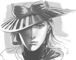  greyscale gyro_zeppeli hat jojo_no_kimyou_na_bouken male_focus miruru_souya monochrome solo steel_ball_run 