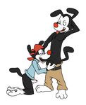  animaniacs balls blueballs bottomless brothers clothing duo gay hat incest male oral oral_sex pants penis sex shirt sibling topless uncut wakko_warner yakko_warner 