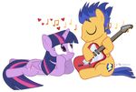  &lt;3 2014 alpha_channel blue_hair cutie_mark dm29 duo equine eyes_closed female feral flash_sentry_(mlp) friendship_is_magic fur hair horn male mammal multi-colored_hair my_little_pony orange_fur pegasus purple_eyes purple_fur purple_hair smile winged_unicorn wings 