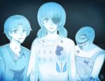  1boy 2girls artist_request corpse_party ghost kanno_yuki long_hair multiple_girls open_mouth short_hair smile torn_clothes tsuji_tokiko twintails yoshizawa_ryou 