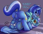  2014 absurd_res anus blue_eyes blush butt colgate_(mlp) cutie_mark dialog duo english_text equine eyelashes female feral friendship_is_magic hair hi_res horn improvised_dildo insertion lesbian lying lyra_heartstrings_(mlp) mammal my_little_pony on_back open_mouth penetration ponypron pussy pussy_juice teats text toothbrush two_tone_hair unicorn vaginal vaginal_insertion vaginal_penetration 