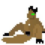  2014 animated anthro claws cum female flat_chested green_eyes kobold nude pixel_art presenting pussy reptile scalie smile solo spread_legs spreading trout_(artist) 