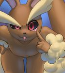  2014 ambiguous_gender looking_at_viewer lopunny nintendo pok&eacute;mon smile solo teckworks video_games 