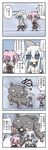  4koma chibi comic gloves hibiki_(kantai_collection) highres kantai_collection kasaneko long_hair mouse multiple_girls neck_ribbon pink_hair ponytail ribbon school_uniform serafuku shiranui_(kantai_collection) short_hair translation_request verniy_(kantai_collection) white_gloves 