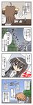  5girls ahoge aircraft braid brown_hair comic commentary detached_sleeves double_bun drum_(container) fairy_(kantai_collection) hairband hat helicopter hibiki_(kantai_collection) highres japanese_clothes kantai_collection kasaneko kongou_(kantai_collection) long_hair maintenance_musume_(kantai_collection) metal multiple_girls nontraditional_miko photo_(object) pink_hair ponytail school_uniform serafuku shiranui_(kantai_collection) short_hair silver_hair single_braid sitting translation_request verniy_(kantai_collection) 