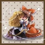  animal_ears apron blonde_hair blush bow brown_hair cat_ears cat_tail cheek-to-cheek detached_sleeves frame hair_bow hair_tubes hakurei_reimu heart heart_of_string hug intertwined_tails kemonomimi_mode kirisame_marisa long_hair long_sleeves md5_mismatch multiple_girls no_hat no_headwear paw_print piyokichi puffy_short_sleeves puffy_sleeves red_eyes shirt short_sleeves sitting skirt skirt_set tail touhou v_arms vest waist_apron wide_sleeves yellow_eyes yuri 