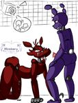  android bonnie_(fnaf) camera computer cum deady5 erection fellatio five_nights_at_freddy&#039;s foxy_(fnaf) gay hook kneeling laptop machine male mechanical oral oral_sex penis precum robot sex spotted spying 