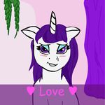  blush equine foxfoxplz hair horn horse love magic mammal pony smirk unicorn 