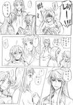  &gt;:( 2girls :o animal_ears clenched_hand close-up collar_grab comic eyebrows_visible_through_hair face from_behind frown goggles goggles_on_head greyscale gumi handkerchief highres kamui_gakupo lily_(vocaloid) long_hair looking_at_viewer monochrome multiple_girls open_mouth parted_lips ponytail profile short_hair sidelocks speech_bubble startled sweatdrop talking translation_request tsurime v-shaped_eyebrows vocaloid wavy_mouth wiping_mouth 
