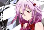 anime_coloring bare_shoulders detached_sleeves guilty_crown hair_ornament lhabee long_hair looking_away pink_hair red_eyes solo twintails yuzuriha_inori 