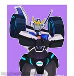 axel64 blue_eyes female lips looking_at_viewer machine mechanical robot strongarm transformers transformers_prime 
