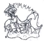  equine female feral friendship_is_magic goo horn horse mammal monochrome my_little_pony pony rottenrealms scared sketch slime solo sticky traditional_media unicorn vore 