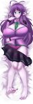  1girl antenna_hair blush breasts eira_(jcdr) feet female finger_to_mouth green_eyes huge_breasts jcdr long_hair lying on_back panties pantyshot pointy_ears purple_hair purple_skin shiny shiny_skin skirt smile solo thighs toes underwear upskirt 