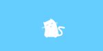  ^w^ animated blue_background cat cute feline happy mammal plain_background whiskers 