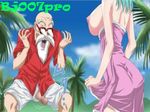  big_breasts bj007pro breasts clothing dragon_ball dragon_ball_z eyewear female glasses male nipples old_man open_mouth penis surprise 
