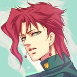  bad_id bad_pixiv_id earrings gakuran green_eyes igawa jewelry jojo_no_kimyou_na_bouken kakyouin_noriaki male_focus red_hair school_uniform solo 