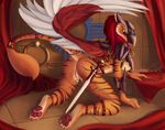  all_fours anus armor avian breasts female gryphon merrunz nude pussy solo wings 