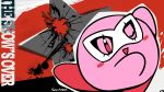  commentary copy_ability english english_commentary highres kirby kirby_(series) lyn_(shunao) mask nintendo one_eye_closed open_mouth parody persona persona_5 pose red_eyes smile solo star super_smash_bros. super_smash_bros._ultimate 