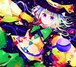  bad_id bad_pixiv_id blue_eyes bow green_hair hat hat_bow hazuki_shino heart heart_of_string highres komeiji_koishi solo third_eye touhou wide_sleeves 