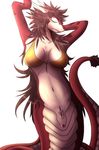  anus breasts eyes_closed female horn kanevex lamia pussy solo 