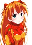  bad_id bad_pixiv_id blue_eyes blush bodysuit face hair_ornament highres light_brown_hair long_hair looking_at_viewer multicolored multicolored_bodysuit multicolored_clothes neon_genesis_evangelion orange_bodysuit plugsuit rebuild_of_evangelion red_bodysuit shikinami_asuka_langley simple_background solo souryuu_asuka_langley test_plugsuit upper_body very_long_hair white_background yuto_(wyuichi_0503) 