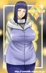  1girl breasts headband highres huge_breasts hyuuga_hinata naruto oreteki18kin 