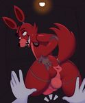  2014 acstlu animatronic anthro anus balls big_butt butt canine erection five_nights_at_freddy&#039;s fox foxy_(fnaf) inviting looking_at_viewer looking_back male mammal penis presenting presenting_hindquarters seductive smile 