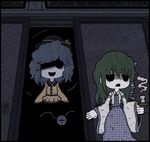  candle darkness genkidaun kochiya_sanae komeiji_koishi multiple_girls no_eyes touhou 