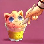  bad_id bad_pixiv_id bracelet commentary cup gen_1_pokemon gen_3_pokemon gulpin in_container jewelry jigglypuff kabocha_torute o3o object_namesake pokemon pokemon_(creature) pokemon_(game) pokemon_bw pun spoon sweat wavy_mouth when_you_see_it 