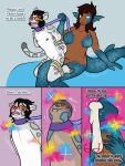  ambiguous_gender ambiguous_penetration animal_humanoid anthro aquatic arms_tied_behind_back bdsm begging black_hair blue_eyes bodily_fluids bondage bound breasts brown_hair cock_transformation collar comic cum duo ejaculation english_text eyewear felid female fin fish fish_humanoid fish_tail forced fur genital_fluids genitals glasses gynomorph hair hand_on_penis hi_res humanoid intersex intersex/female leash leashed_collar legs_tied magic mammal marine_humanoid nipples pantherine penetration penis sandentwins sequence snout snow_leopard sparkles spots text transformation transformation_sequence white_body white_fur yellow_eyes 