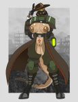  anthro big_breasts breasts brown_body brown_scales chaps chorsinnell39 clothing coat cowboy_hat exposed_breasts fallout female front_view gas_mask genitals gun handgun hat headgear headwear heterochromia hi_res holding_gun holding_handgun holding_object holding_pistol holding_ranged_weapon holding_revolver holding_weapon huge_breasts hybrid knocker_piercing long_tail mask microsoft night_stalker_(fallout) non-mammal_breasts pistol ranged_weapon rattle_(anatomy) reptile revolver scales scalie snake solo standing tail teeth topwear trenchcoat ventral_scales vulva weapon 