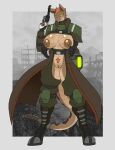  absurd_res anthro big_breasts breasts brown_body brown_scales chaps chorsinnell39 clothing coat exposed_breasts fallout fangs female forked_tongue front_view genitals gun handgun heterochromia hi_res holding_gun holding_handgun holding_object holding_pistol holding_ranged_weapon holding_revolver holding_weapon huge_breasts hybrid knocker_piercing long_tail microsoft night_stalker_(fallout) non-mammal_breasts pistol ranged_weapon rattle_(anatomy) reptile revolver scales scalie snake solo standing tail teeth tongue topwear trenchcoat ventral_scales vulva weapon 