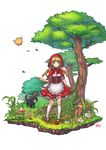  ask_(dreaming_cat) basket bird blonde_hair cat dress green_eyes grimm's_fairy_tales hood little_red_riding_hood little_red_riding_hood_(grimm) solo twintails 