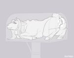 2026 anatomically_correct anatomically_correct_anus anatomically_correct_genitalia anatomically_correct_vulva animal_genitalia animal_vulva anus bovid bovine_genitalia bovine_vulva breeding_mount butt caprine digital_media_(artwork) digitoxici female female_feral feral genitals hi_res hooves line_art mammal monochrome presenting presenting_hindquarters quadruped sheep smile solo vulva