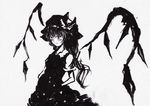 flandre_scarlet greyscale highres let monochrome solo touhou 