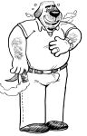 anthro beagle billy_fore billy_fore_(character) canid canine canis cigar clothing daddyfication domestic_dog erection erection_under_clothing hi_res hunting_dog hypnosis hypnotic_eyes male mammal mind_control scent_hound solo stubble transformation