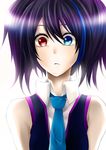  ayano_(irodori) bad_id bad_pixiv_id heterochromia multicolored_hair necktie portrait solo twintails utau yokune_ruko 