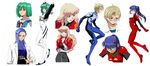  4girls akagi_ritsuko akagi_ritsuko_(cosplay) ayanami_rei ayanami_rei_(cosplay) bad_id bad_pixiv_id blonde_hair blue_eyes blue_hair cosplay genderswap genderswap_(mtf) glasses grace_o'connor green_eyes green_hair highres ikari_shinji ikari_shinji_(cosplay) katsuragi_misato katsuragi_misato_(cosplay) lipstick macross macross_frontier makeup mikhail_buran multiple_girls neon_genesis_evangelion neshougatsu orange_eyes parody plugsuit ponytail purple_eyes ranka_lee saotome_alto school_uniform sheryl_nome short_hair souryuu_asuka_langley souryuu_asuka_langley_(cosplay) 