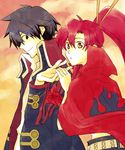  1girl bad_id bad_pixiv_id cape long_hair red_hair simon tengen_toppa_gurren_lagann yamasato yellow_eyes yoko_littner 