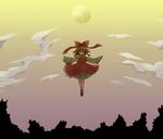  bad_id bad_pixiv_id bow brown_hair cloud detached_sleeves flying full_body full_moon hair_bow hakurei_reimu ica moon red_bow red_ribbon red_skirt ribbon ribbon-trimmed_sleeves ribbon_trim skirt solo touhou tree white_sleeves wide_sleeves 