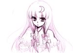  bad_id bad_pixiv_id bow crescent crescent_hair_ornament hair_bow hair_ornament long_hair monochrome patchouli_knowledge purple sketch solo syojo touhou 