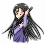  claes gun gunslinger_girl hug long_hair weapon 