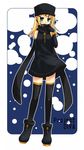  alternate_hairstyle boots elbow_gloves fur_hat gloves hat kagamine_rin long_hair project_diva project_diva_(series) scarf snow_(module) solo tamura_hiro thighhighs vocaloid zettai_ryouiki zipper 
