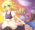  alice_margatroid blonde_hair blue_eyes chigo hairband hat kirisame_marisa multiple_girls short_hair touhou witch_hat yellow_eyes 