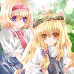  :&lt; alice_margatroid bad_id bad_pixiv_id blonde_hair blue_eyes hairband kirisame_marisa multiple_girls nanase_nao short_hair touhou yellow_eyes 