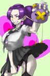  breasts drifloon gen_4_pokemon huge_breasts melissa_(pokemon) pokemon pokemon_(creature) school_uniform skirt solo 