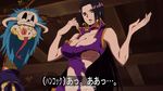  1girl black_hair boa_hancock breasts large_breasts long_hair one_piece salome_(one_piece) snake torn_clothes translated translation_request 