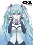  aqua_hair blue_eyes character_name hair_between_eyes hatsune_miku long_hair smile solo twintails very_long_hair vocaloid yahako 