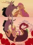  comic discord_(mlp) flower fluttershy_(mlp) friendship_is_magic horn kissing my_little_pony thecuriousfool wings 